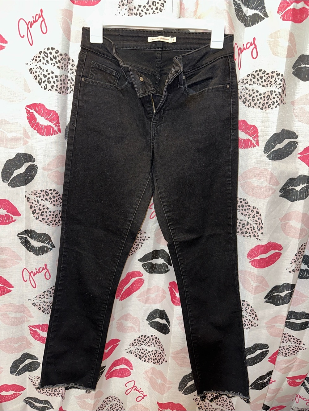 High-Rise Black Ankle Skinny Jeans - Unbranded